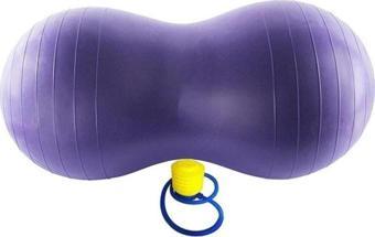 Leyaton Mor Fıstık Pilates Topu 90X45 Cm -Pompa