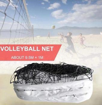 Mrt 9.5 Metre Taşınabilir Pratik Ve Profesyonel Voleybol Filesi Beach&Okul&Sahil&Otel Tipi Voleybol Ağı