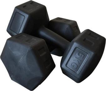 Mrt Dambıl Seti Fitness Vücut Geliştirme Aleti 5 Kg X 2 Adet 10 Kg Dumbell Ağırlık Seti - Siyah