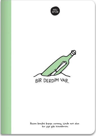 Hisli Şeyler A5 Renkli Sayfa Çizgili Defter - Bir Derdim Var