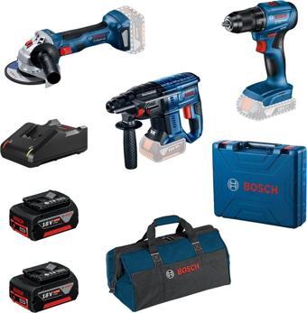 Bosch Professional Gsr 185-LI + Gws 180-LI + Gbh 180-LI 2X4.0AH Akülü Kombo Kit - 0615990N1Y