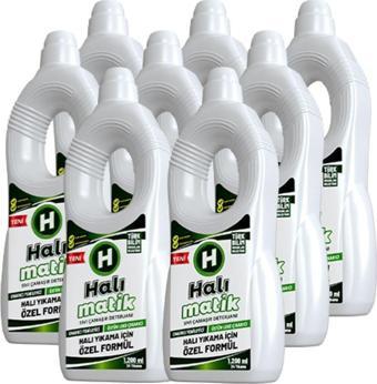 Halımatik Sıvı Halı Kilim Yolluk Vegan Çamaşır Deterjanı 8 Adet 1200 Ml