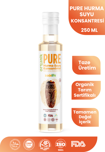 FDA Onaylı Organik Hurma Suyu Konsantresi 250 Ml