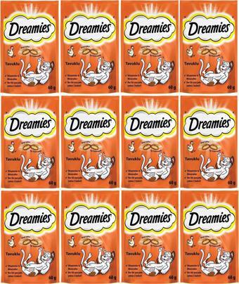 Dreamies Tavuklu Kedi Ödül Maması 12X60 gr