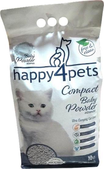 Happy4Pets Bebek Pudralı Topaklaşan Bentonit Kedi Kumu 10 lt