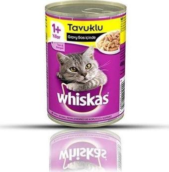 Whiskas Tavuklu Yetişkin Kedi Konserve Yaş Maması 12X400 gr 