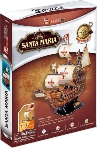 CubicFun 3D Puzzle Santa Maria Gemisi 3D Puzzle T4008H