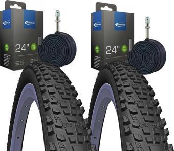 Mitas Ocelot + Schwalbe 24x2.10 Bisiklet Lastik Set 2Dış 2İç