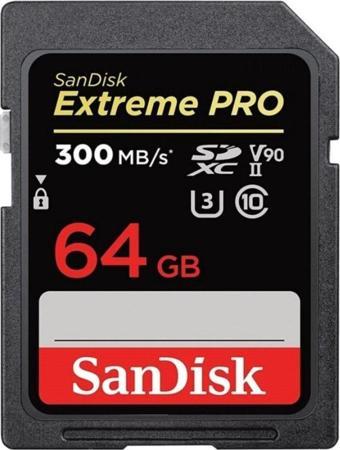 Sandisk Extreme Pro 64Gb 300/260Mb/S Sdxc Uhs-Iı U3 V90 8K/4K Hafıza Kartı Sdsdxdk-064G-Gn4In