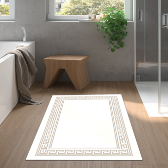 Dekoreko Kaymaz Taban Djt Banyo Halısı Trend Modern 626M