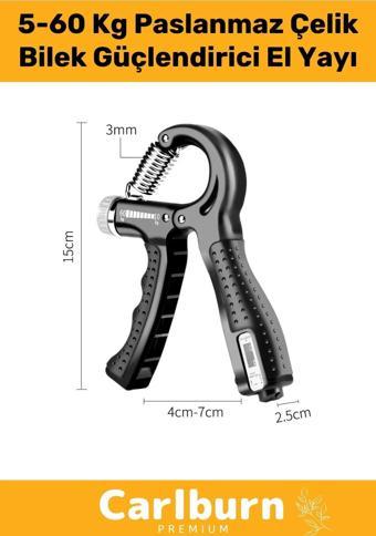 Özel Üretim Sayaçlı El Yayı Bilek Kası Güçlendirici Ayarlanabilir El Yayı 5-60 Kg Bilek Güçlendirici