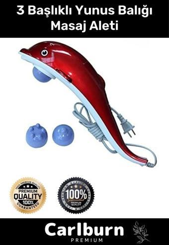 Premium Kolay Kullanım Zindelik Rahatlatıcı Boyun Sırt Tüm Vücut 3 Başlıklı Yunus Balığı Masaj Aleti