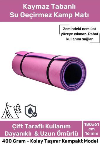 Premium Su Geçirmez Konforlu Taşıma Askılı Çift Taraflı Zemin Çadır Uyku Kamp Matı Yer Minderi 16 mm