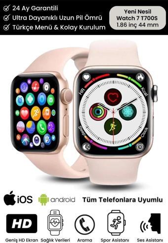 Su Geçirmez 45mm T700s Simli Watch 7 Ios Android Sağlık Sensörlü Bluetooth Aramalı Alarm Akıllı Saat