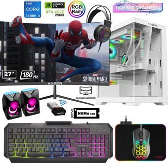 Xaser Xsr807 i5 12400F 16GB Ram 512GB M.2 NVMe SSD 12GB RTX4070 SUPER 27"Curved 180Hz Sıvı Soğutma Oyuncu Bilgisayarı