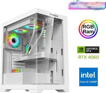 Xaser Xsr878 i5 13400F 16GB Ram 512GB M.2 NVMe SSD 8GB RTX4060 Beyaz Sıvı Soğutma Oyuncu Bilgisayarı