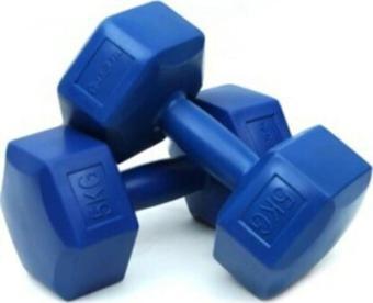 MRT SPORT Fitness Spor Dumbell Ağırlık Seti 5 Kg Köşeli Plastik