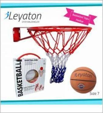 Leyaton Basketbol Pota Çemberi Fileli 20 Mm + Top Hediye