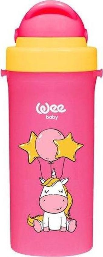 Wee Baby Askılı Pipetli Bardak 300 ml Pembe