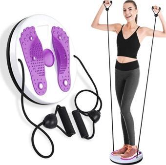 Leyaton Bel Inceltici Spor Aleti Waist Twisting Disc İpli Mor