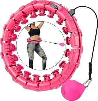 Leyaton Akıllı Hula Hoop Çemberi 24 Bölüm Parça Mor Renk Fitness Spor Zayıflama Egzersiz Halkası