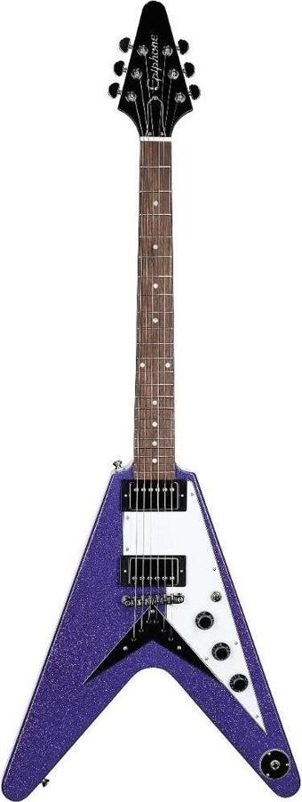 Epiphone Exclusive Flying V Elektro Gitar (Purple Sparkle)