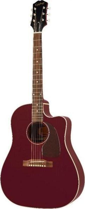 Epiphone J-45 EC Elektro Akustik Gitar (Aged Wine Redy)