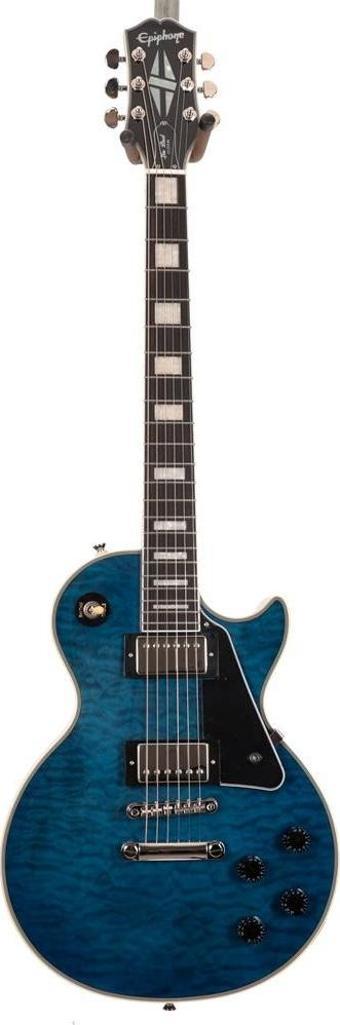 Epiphone Les Paul Custom Figured Elektro Gitar (Viper Blue)