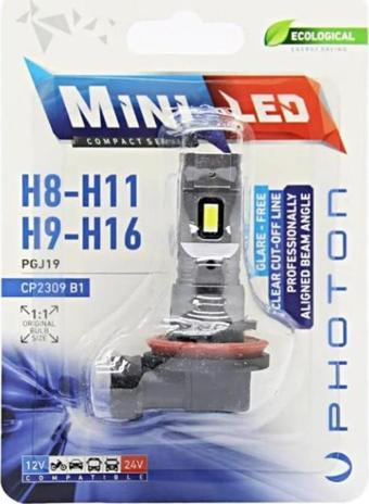 PHOTON MINI H8/H9/H11/H16 12-24V COMPACT LED (TEKLİ BLİSTER) CP2309 B1