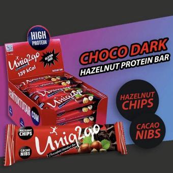 Uniq2Go Chocodark Fındıklı Bitter 16’Lı Kutu 38G Protein Bar