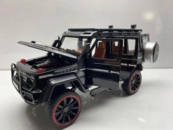 Hepsilazım Mercedes G Jip Diecast Metal Model Oyuncak Araba 23 Cm Sesli Işıklı Kaput Bagaj Kapılar Açılabilen