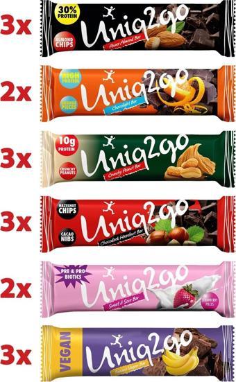 Uniq2Go Karışık Midi Seri 16 Adet Protein Bar