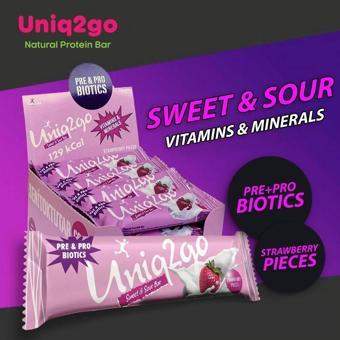 Uniq2Go Tatlı Ekşi Pre-Probiyotik Protein Bar 38 Gr 16 Adet