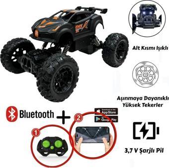 Hepsilazım Uzaktan Kumandalı Bluetooth Telefon Kontrollü Jeep Araba Drift Şarjlı Rock Crawler 19 Cm Off-Road