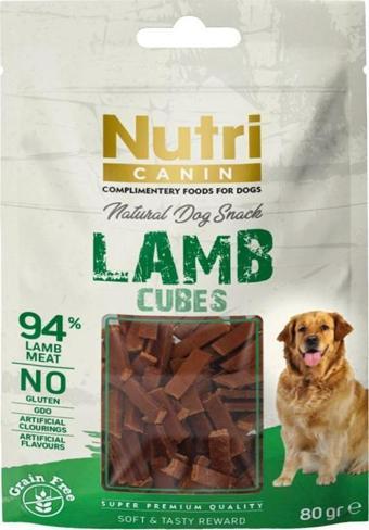 Nutri Canin 80Gr %100 Doğal Etten Natural Dog Snack Kuzu Etli Küp Atıştırmalık 1Adet Köpek Ödülü 