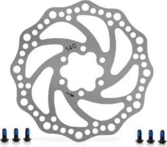 Baradine 6 Vida Rotor IS-DB02 Gümüş 140mm Bisiklet Hidrolik Fren Rotoru