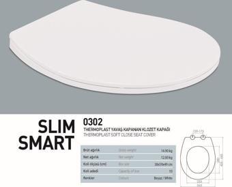 Nkp Slim Smart Thermoplast Yavaş Kapanır Klozet Kapağı