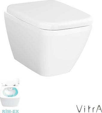 VitrA İntegra Square Kare Rimex Kanalsız Asma Klozet+VitrA Yavaş Kapak (7082L003-0090)