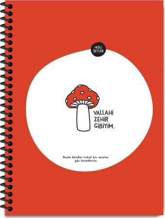 Hisli Şeyler 18.5x25 Çizgili Defter - Vallahi Zehir Gibiyim