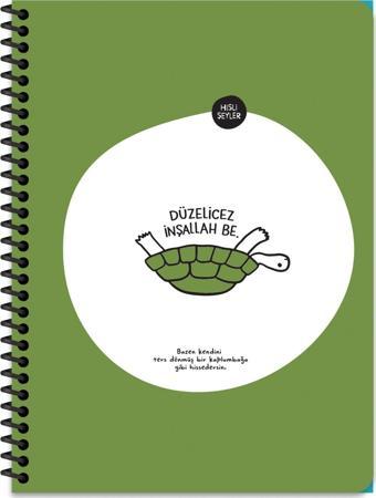 Hisli Şeyler 18.5x25 Kareli Defter - Düzelicez İnşallah Be