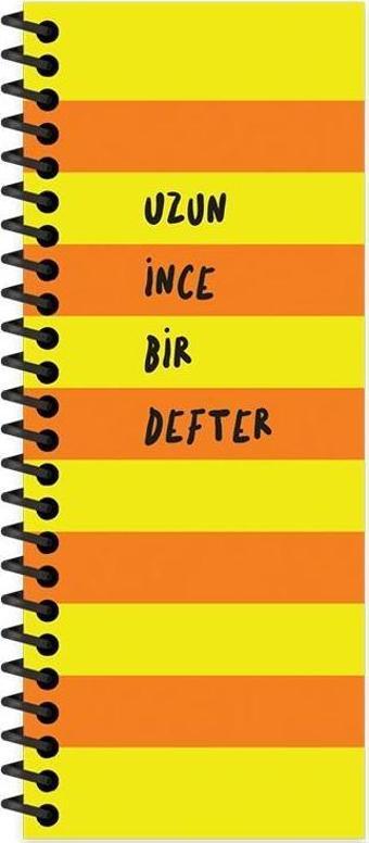 Keskin Color 8x21 Düz Uzun İnce Bir Defter - Turuncu