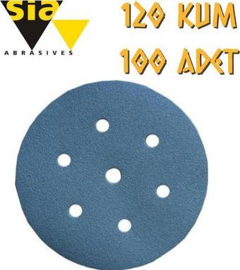 Sia 1949 Hookit 7 Delikli Cırt Zımpara 150 mm - P120 Kum - 100 Adet