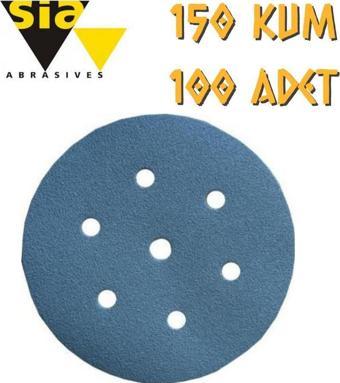 Sia 1949 Hookit 7 Delikli Cırt Zımpara 150 mm - P150 Kum - 100 Adet