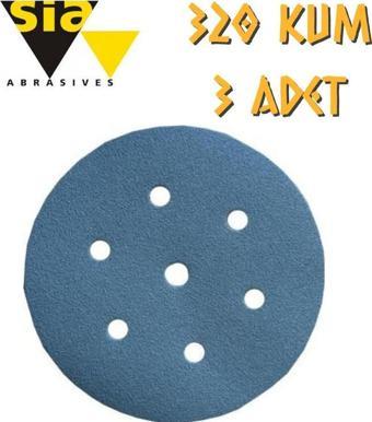 Sia 1949 Hookit 7 Delikli Cırt Zımpara 150 mm - P320 Kum - 3 Adet