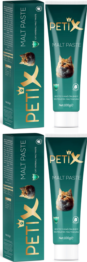 Petix Anti-Hairball Tüy Yumağı Önleyici Kedi Malt Macunu 100 gr 2' Li