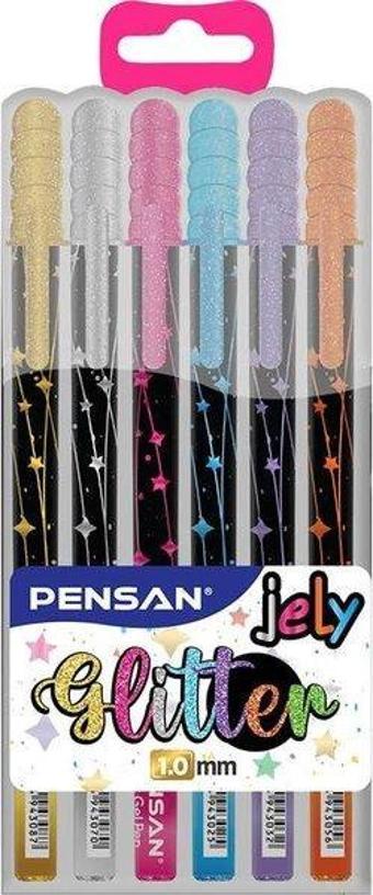 Pensan 2800 6 lı Jely Glıtter Simli Jel Kalem Pe02800Jk6