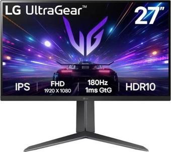 LG UltraGear 27GS65F-B 27 İnç 180Hz 1Ms G-Sync FHD IPS Gaming Monitör