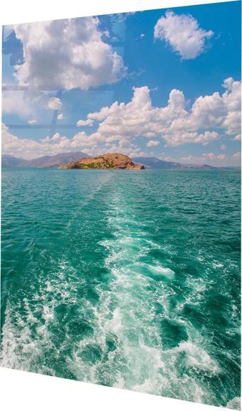 Van Gölü'ndeki Akdamar Adası Cam Tablo  