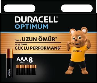 Duracell Optimum İnce Kalem 8li AAA