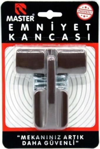 Master Lüks Emniyet Kancası, Kapı Emniyeti Kancası, Pencere Güvenliği, Pry Guard , K.Kahve Renkli